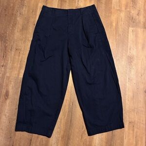 rag & bone Donovan Wide Leg Cropped Pant in Navy